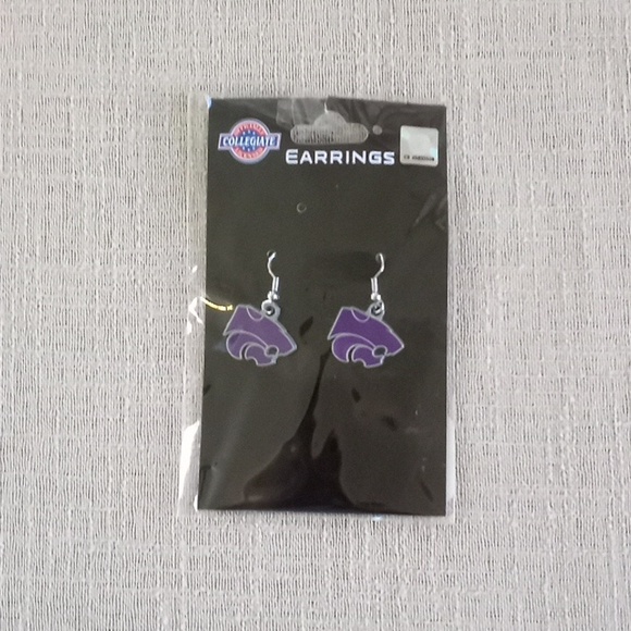 Kansas state Wildcats earrings - Picture 1 of 1
